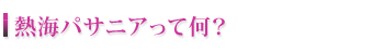 熱海パサニアって何？
